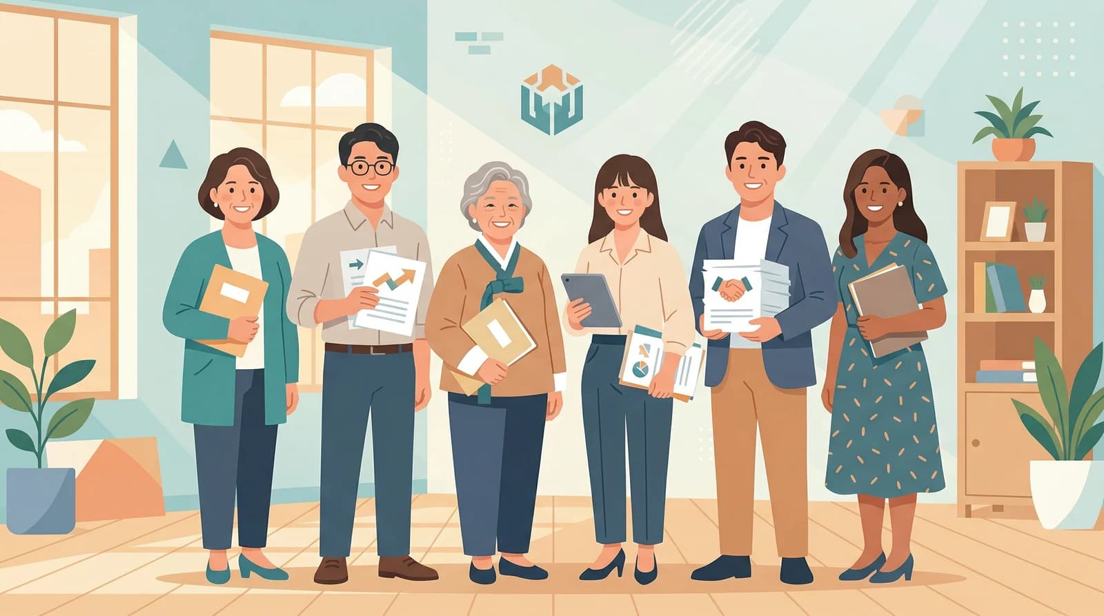 이자지원 사업 신청 대상자 일러스트